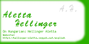 aletta hellinger business card